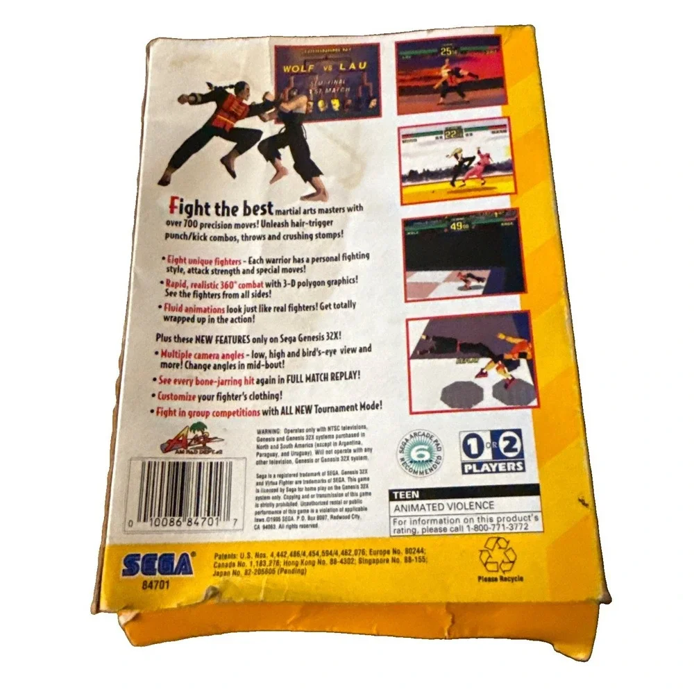 Virtua Fighter (Sega Genesis 32X, 1995) Box No Manual
